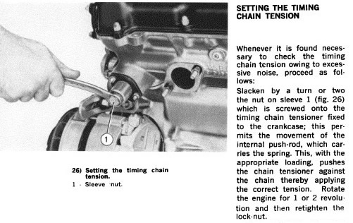 Ferrari Dino camshaft timing chain tension